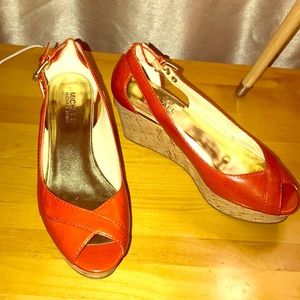 Michael Kors cork wedges
